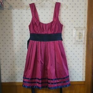 Jodi Kristopher Fuchsia and Navy Dress